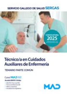 tecnico/a en cuidados auxiliares de enfermeria. temario parte com un-9791370280833