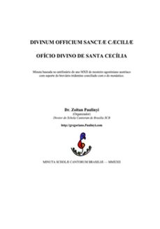 oficio divino de santa cecilia (divinum officium sanctae caeciliae) (ebook)-zoltan paulinyi-3410008194743