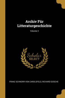archiv fr litteraturgeschichte; volume 2-9780270806243