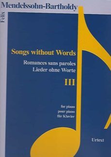 songs withour words iii-felix mendelssohn bartholdy-9783741914843