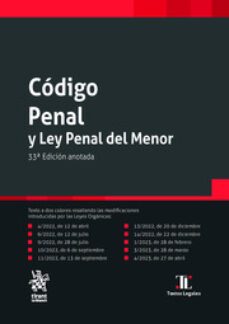 codigo penal y ley penal del menor - 33ed.-9788411693943
