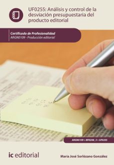 analisis y control de la desviacion presupuestaria del producto editorial. argn0109 (ebook)-maría josé sorlózano gonzález-9788411844543