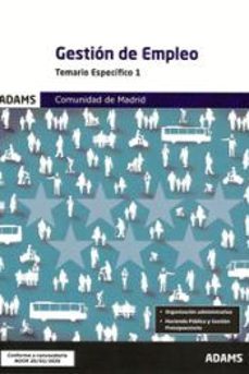 temario especifico 1 gestion de empleo de la comunidad de madrid-neal adams-9788413275543