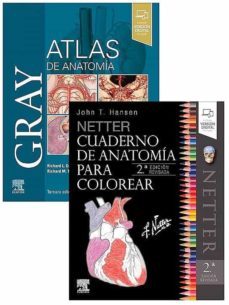 lote drake atlas - hansen cuaderno (drake, r.l., gray. atlas de anatomia 3 ed. + hansen, j.t., netter cuaderno de anatomia para  colorear 2 ed.)-9788413824543