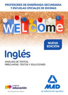 profesores de enseñanza secundaria y escuelas oficiales de idiomas ingles analisis de textos: preguntas, textos y soluciones-9788414207543