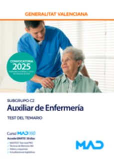 escala auxiliar de enfermería (c2-03-03 cuerpo de servicios auxil iares). test del temario. generalitat valenciana-9788414297643