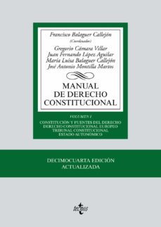 manual de derecho constitucional: vol. i. constitucion y fuentes del derecho. derecho constitucional europeo. tribunal    constituciones. estado autonomico-9788430977543