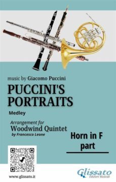 french horn in f part of "puccini's portraits" for woodwind quintet (ebook)-9791220859943
