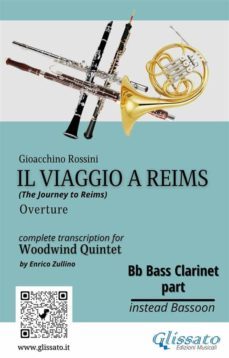 bb bass clarinet (instead bassoon) part of "il viaggio a reims" for woodwind quintet (ebook)-9791220861243