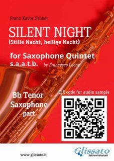 bb tenor sax part of "silent night" for saxophone quintet (ebook)-9791221399943