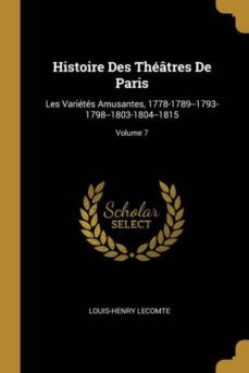 histoire des theatres de paris-9780274142453