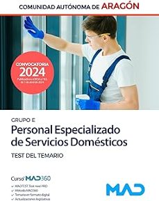 personal especializado de servicios domesticos (grupo e). test del temario. comunidad autonoma de aragon-9788414281253