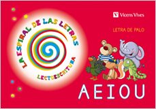 la espiral de las letras letra de palo a e i o u infantil-9788468202853