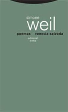 poemas. venecia salvada-simone weil-9788481648553
