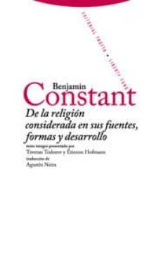 de la religion considerada en sus fuentes, formas y desarrollo-benjamin constant-9788498790153