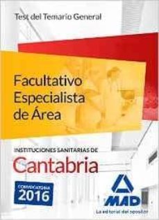 facultativo especialista de area de las instituciones sanitarias de cantabria. test del temario general-fernando martos navarro-9788414200063