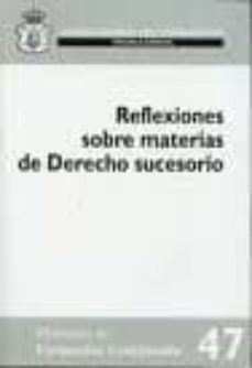 reflexiones sobre materias de derecho sucesorio-9788492596263