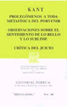prolegomenos a toda metafisica del porvenir-immanuel kant-9789684326163