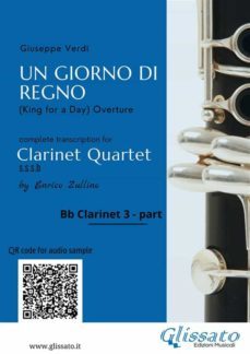 bb clarinet 3 part of "un giorno di regno" for clarinet quartet (ebook)-9791221360363