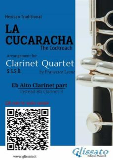 eb alto clarinet (instead bb 3) part of "la cucaracha" for clarinet quartet (ebook)-9791221390063