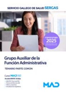 grupo auxiliar de la funcion administrativa. temario parte comun-9791370280963