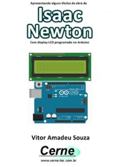 apresentando alguns titulos da obra de isaac newton com display lcd programado no arduino (ebook)-vitor amadeu souza-3410003413573