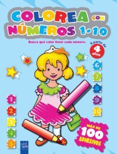 colorea con numeros  1-10 azul-9788408069973