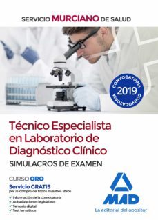 tecnico especialista en laboratorio de diagnostico clinico del servicio murciano de salud. simulacros de examen-9788414230473