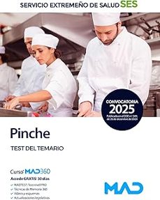pinche del servicio extremeño de salud (ses). test de materias especificas y simulacros de examen-9788414291573