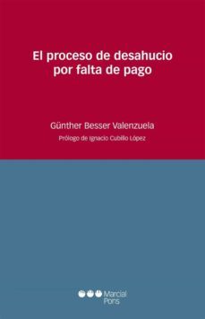 el proceso de desahucio por falta de pago-gunther besser valenzuela-9788415948773