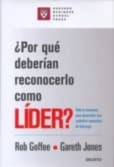 ¿por que deberian reconocerlo como lider?-rob gofee-9788423424573