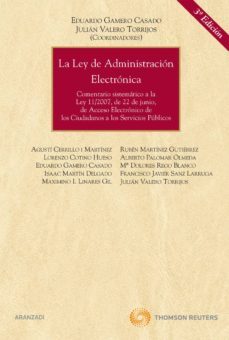 la ley de administracion electronica (3ª ed.)-9788499037073