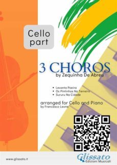 cello parts "3 choros" by zequinha de abreu for cello and piano (ebook)-9791221309973