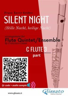flute 3 part of "silent night" for flute quintet/ensemble (ebook)-9791221397673