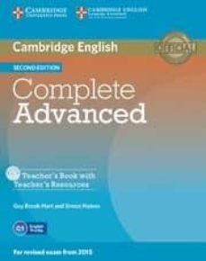 complete advanced 2nd edition teacher's book with teacher's resources cd-rom-9781107698383