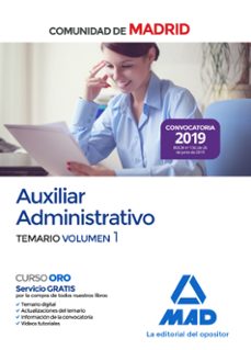 auxiliar administrativo de la comunidad de madrid. temario volumen 1-9788414229583