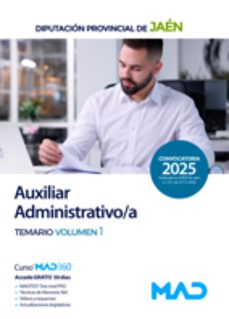 auxiliar administrativo de la diputacion provincial de jaen: temario (vol. 1)-9788414290583