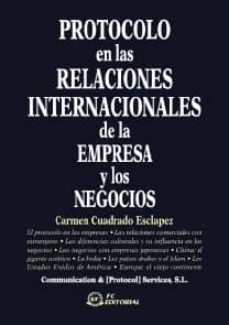 protocolo en las relaciones internacionales de la empresa y los negocios (ebook)-9788415683483
