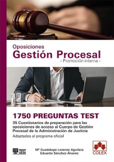 oposiciones gestión procesal - promoción interna - 1750 preguntas-m guadalupe lorenzo aguilera-9788417618483