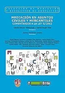 mediacion en asuntos civiles y mercantiles-9788429017083