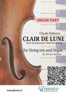organ part: clair de lune for string trio and organ (ebook)-9791221303483