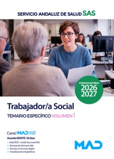 trabajador / a social. servicio andaluz de salud (sas). temario e specifico volumen 1-9791370287283