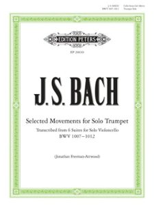selected movements for solo trumpet transcribed from the cello suites (ebook)-johann sebastian bach-9780571593293