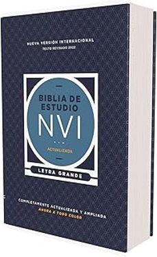 nvi, biblia de estudio actualizada, revision 2022, letra grande, tapa dura, interior a color, palabras de jesus en rojo, comfort-9780829771893