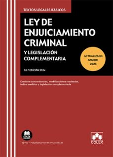 ley de enjuiciamiento criminal y legislacion complementaria-9788411943093