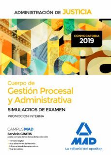 cuerpo de gestion procesal y administrativa de la administracion de justicia (promocion interna): simulacros de examen-9788414225493