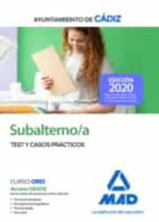 subalterno del ayuntamiento de cádiz. test y casos prácticos-9788414240793