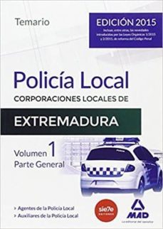 policia local de extremadura. temario volumen 1 parte general-moises cayetano rodriguez-9788490934593