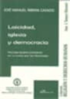 laicidad, iglesia y democracia. fecum-buen consejo en su lucha po r las libertades-jose manuel ribera casado-9788499820293