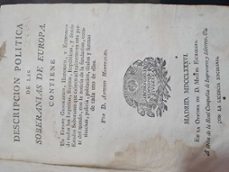 1786.montpalau.descripcion politica de las soberanias de europa. 4º pasa deteriorada, ver imagenes.-mkt0007523393